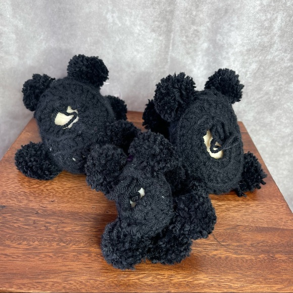 3 Crochet Black Poodle Soap Holders Handmade - Picture 4 of 8